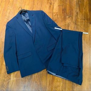 Chaps small striped Blue 42R suit. Pants 36x30